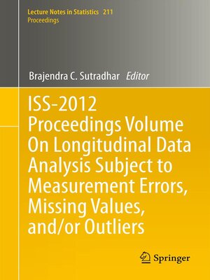 cover image of ISS-2012 Proceedings Volume On Longitudinal Data Analysis Subject to Measurement Errors, Missing Values, and/or Outliers